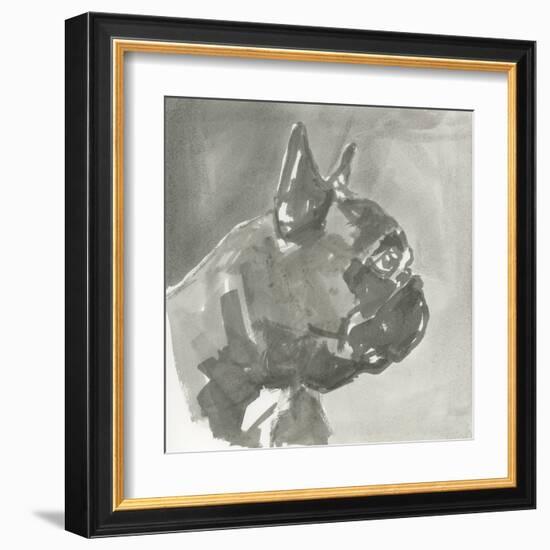 A Very Neutral Modern Dog III-null-Framed Art Print