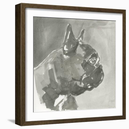 A Very Neutral Modern Dog III-null-Framed Art Print