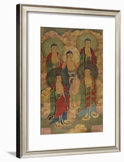 A Very Rare Buddhist Votive Painting, Dated Wanli 19th Year-null-Framed Giclee Print