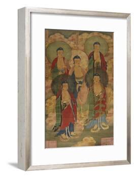 A Very Rare Buddhist Votive Painting, Dated Wanli 19th Year-null-Framed Giclee Print