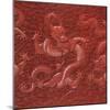A Very Rare Imperial Cinnabar Lacquer Nine-Dragon Portable Tea-Ceremony Chest (Detail)-null-Mounted Giclee Print