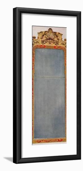 'A Very Rare Pier Glass of c1720 in frame decorated with Red Lacquer', c1720, (1936)-Unknown-Framed Photographic Print