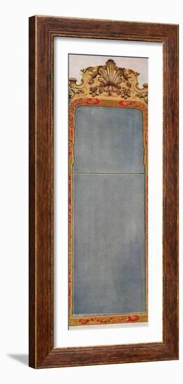 'A Very Rare Pier Glass of c1720 in frame decorated with Red Lacquer', c1720, (1936)-Unknown-Framed Photographic Print