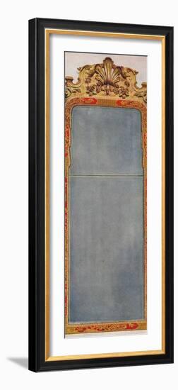 'A Very Rare Pier Glass of c1720 in frame decorated with Red Lacquer', c1720, (1936)-Unknown-Framed Photographic Print