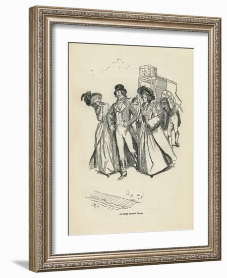 A very smart beau, 1896-Hugh Thomson-Framed Giclee Print