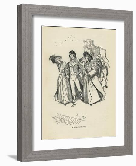 A very smart beau, 1896-Hugh Thomson-Framed Giclee Print