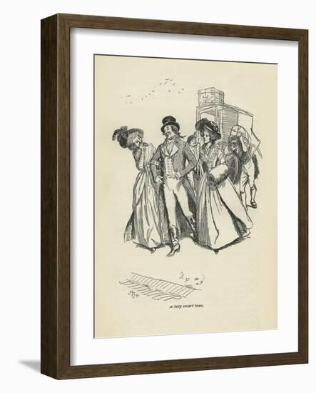 A very smart beau, 1896-Hugh Thomson-Framed Giclee Print