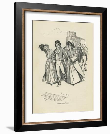 A very smart beau, 1896-Hugh Thomson-Framed Giclee Print