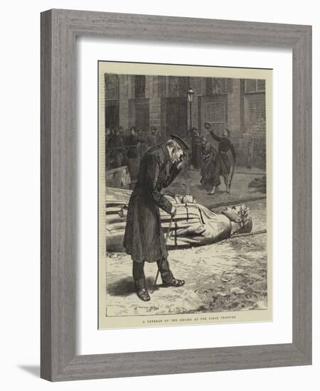 A Veteran of the Empire at the Place Vendome-Charles Green-Framed Giclee Print