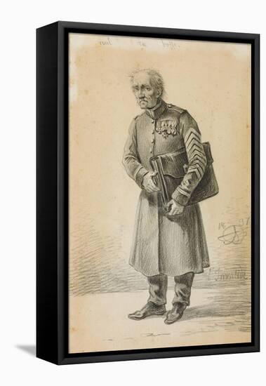 A Veteran of the Imperial Russian Army, 1837 (Pencil and Charcoal on Paper)-Alexander Orlowski-Framed Premier Image Canvas