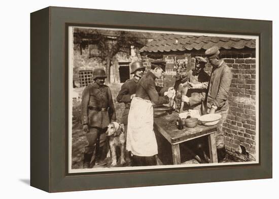 A Veterinary Hospital at the Front (B/W Photo)-German photographer-Framed Premier Image Canvas