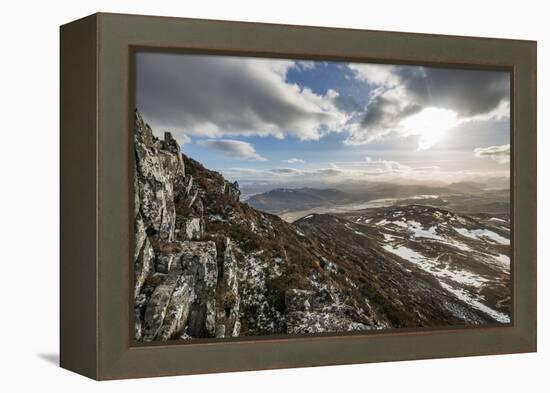 A View across the Cairngorms from the Top of Creag Dubh Near Newtonmore, Cairngorms National Park-Alex Treadway-Framed Premier Image Canvas