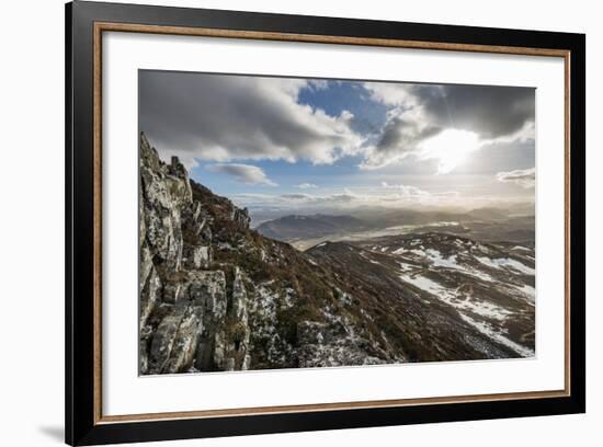 A View across the Cairngorms from the Top of Creag Dubh Near Newtonmore, Cairngorms National Park-Alex Treadway-Framed Photographic Print