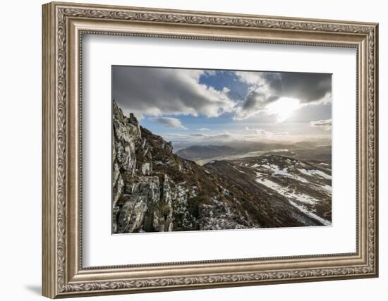 A View across the Cairngorms from the Top of Creag Dubh Near Newtonmore, Cairngorms National Park-Alex Treadway-Framed Photographic Print