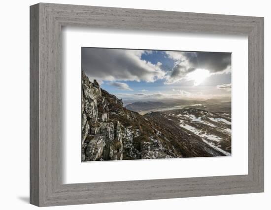 A View across the Cairngorms from the Top of Creag Dubh Near Newtonmore, Cairngorms National Park-Alex Treadway-Framed Photographic Print