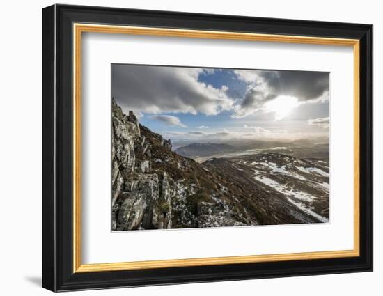 A View across the Cairngorms from the Top of Creag Dubh Near Newtonmore, Cairngorms National Park-Alex Treadway-Framed Photographic Print