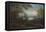 A View across the Thames from Richmond Hill, with Travellers on a Path-Sir Joshua Reynolds-Framed Premier Image Canvas