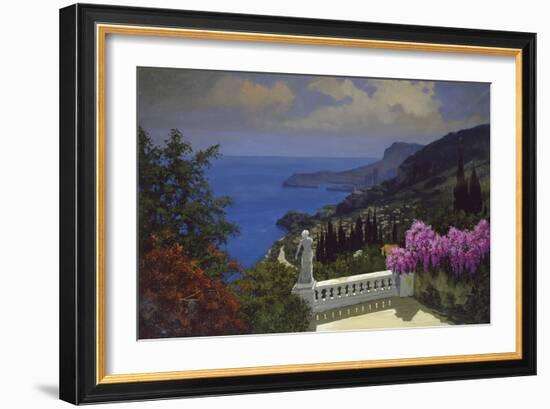 A View across to Monaco-Lucio Sollazzi-Framed Giclee Print