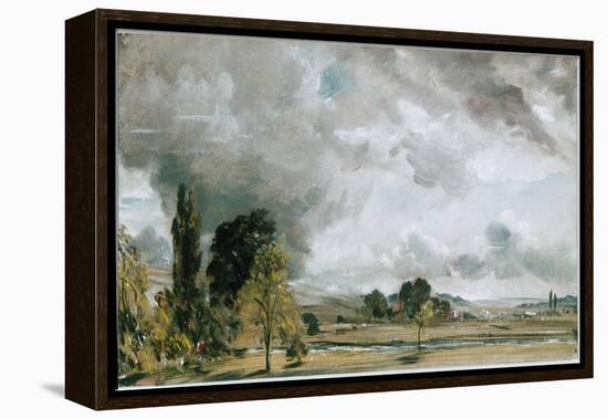 A View at Salisbury, from the Library of Archdeacon Fisher's House (Oil on Canvas, 1829)-John Constable-Framed Premier Image Canvas