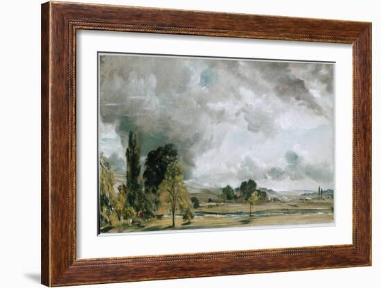 A View at Salisbury, from the Library of Archdeacon Fisher's House (Oil on Canvas, 1829)-John Constable-Framed Giclee Print