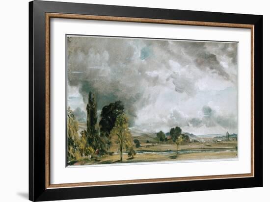 A View at Salisbury, from the Library of Archdeacon Fisher's House (Oil on Canvas, 1829)-John Constable-Framed Giclee Print