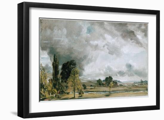 A View at Salisbury, from the Library of Archdeacon Fisher's House (Oil on Canvas, 1829)-John Constable-Framed Giclee Print