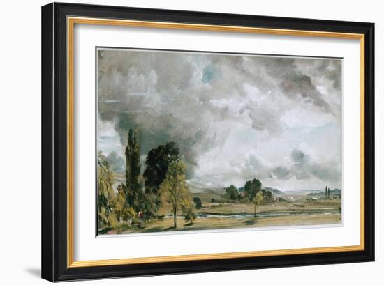 A View at Salisbury, from the Library of Archdeacon Fisher's House (Oil on Canvas, 1829)-John Constable-Framed Giclee Print