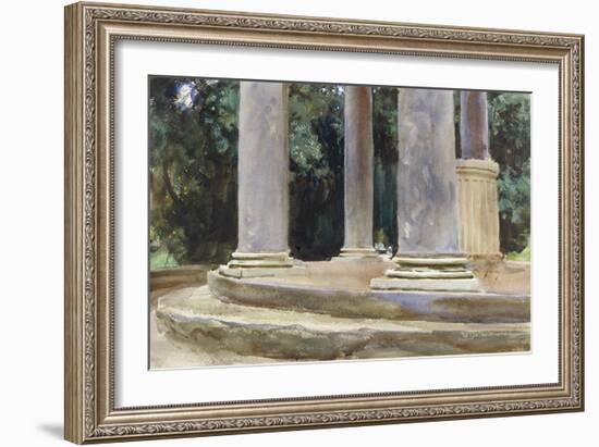 A View Between the Columns of a Tempietto (Watercolour and Touches of Bodycolour over Indications i-John Singer Sargent-Framed Giclee Print