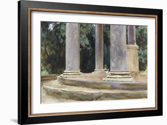 A View Between the Columns of a Tempietto (Watercolour and Touches of Bodycolour over Indications i-John Singer Sargent-Framed Giclee Print