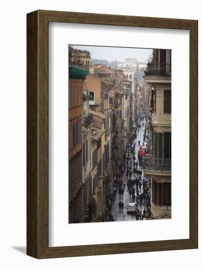 A view down a busy street, Rome, Lazio, Italy, Europe-Charlie Harding-Framed Photographic Print