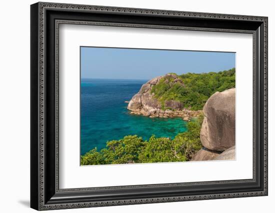 A view from above of Ko Miang, island. Ko Miang, Similan Islands, Phang Nga, Thailand-Sergio Pitamitz-Framed Photographic Print