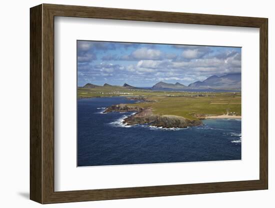 A view from Clogher Head towards Sybil Point, at the western end of the Dingle Peninsula, County Ke-Nigel Hicks-Framed Photographic Print