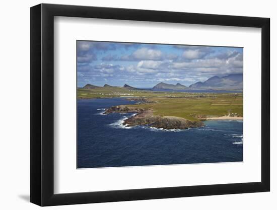 A view from Clogher Head towards Sybil Point, at the western end of the Dingle Peninsula, County Ke-Nigel Hicks-Framed Photographic Print