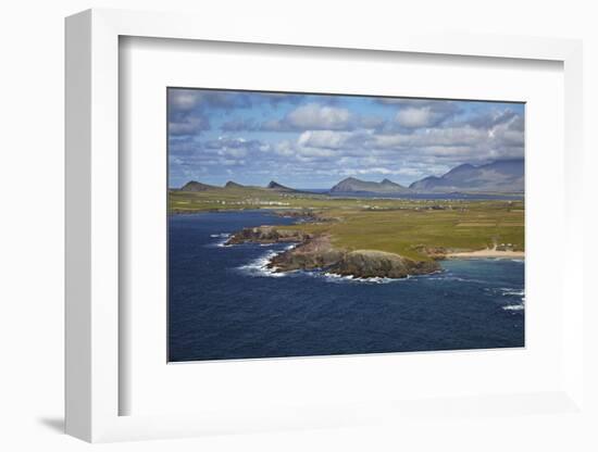 A view from Clogher Head towards Sybil Point, at the western end of the Dingle Peninsula, County Ke-Nigel Hicks-Framed Photographic Print