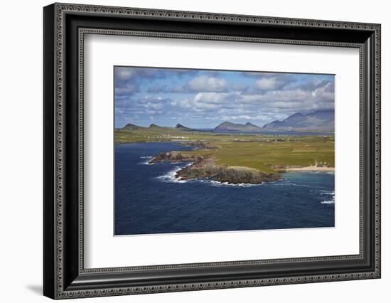 A view from Clogher Head towards Sybil Point, at the western end of the Dingle Peninsula, County Ke-Nigel Hicks-Framed Photographic Print