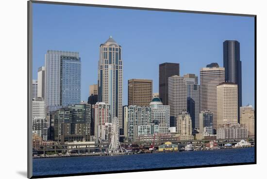 A View from Puget Sound of the Downtown Area of the Seaport City of Seattle, Washington State-Michael Nolan-Mounted Photographic Print