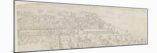 A View from St. Mary's Southwark, Looking Towards Westminster (Pen and Ink over Graphite on Paper)-Wenceslaus Hollar-Mounted Giclee Print