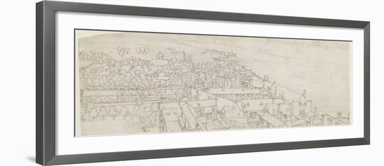 A View from St. Mary's Southwark, Looking Towards Westminster (Pen and Ink over Graphite on Paper)-Wenceslaus Hollar-Framed Giclee Print