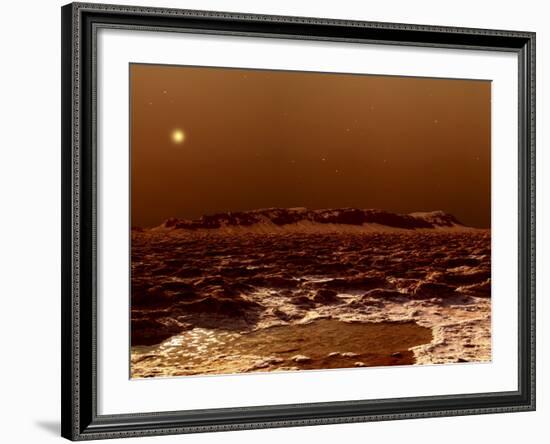 A View from the Edge of the Southern Polar Cap of Mars-null-Framed Photographic Print