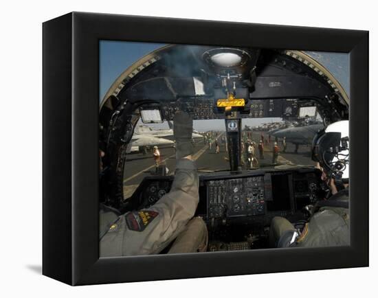 A View from the Tactical Coordinator's Position Aboard a U.S. Navy S-3B Viking Aircraft-Stocktrek Images-Framed Premier Image Canvas