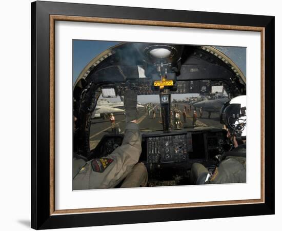 A View from the Tactical Coordinator's Position Aboard a U.S. Navy S-3B Viking Aircraft-Stocktrek Images-Framed Photographic Print