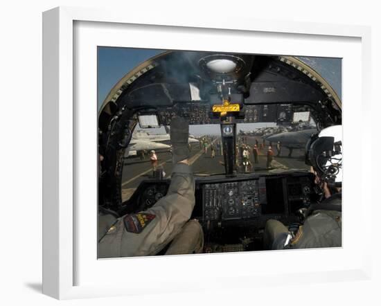 A View from the Tactical Coordinator's Position Aboard a U.S. Navy S-3B Viking Aircraft-Stocktrek Images-Framed Photographic Print