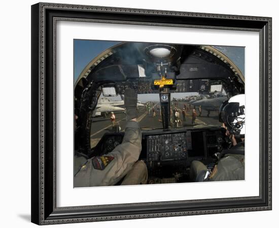 A View from the Tactical Coordinator's Position Aboard a U.S. Navy S-3B Viking Aircraft-Stocktrek Images-Framed Photographic Print