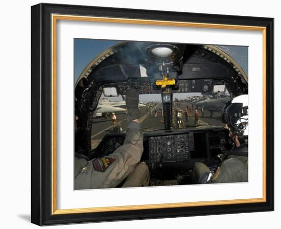 A View from the Tactical Coordinator's Position Aboard a U.S. Navy S-3B Viking Aircraft-Stocktrek Images-Framed Photographic Print