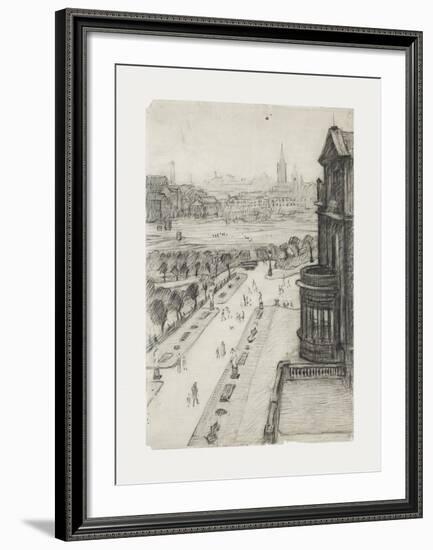 A View From The Window Of The Royal Technical College, Looking Towards Manchester, 1924-Laurence Stephen Lowry-Framed Premium Giclee Print