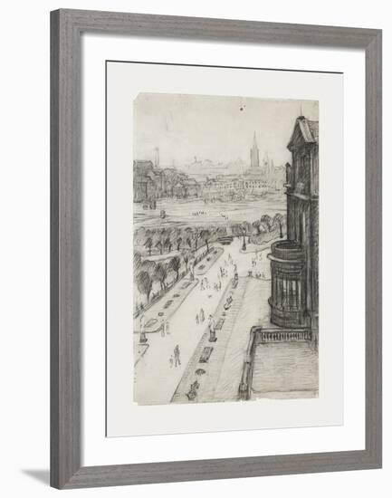 A View From The Window Of The Royal Technical College, Looking Towards Manchester, 1924-Laurence Stephen Lowry-Framed Premium Giclee Print