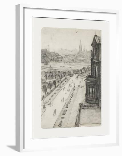 A View From The Window Of The Royal Technical College, Looking Towards Manchester, 1924-Laurence Stephen Lowry-Framed Premium Giclee Print