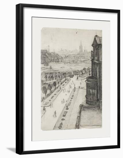 A View From The Window Of The Royal Technical College, Looking Towards Manchester, 1924-Laurence Stephen Lowry-Framed Premium Giclee Print