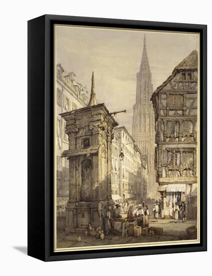 A View in Strasbourg, 1822-Samuel Prout-Framed Premier Image Canvas