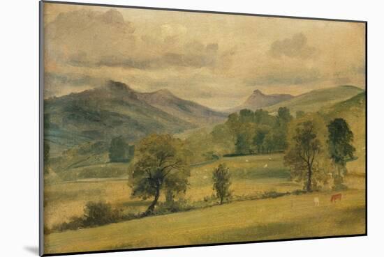 A View in the Lake District, C.1800S (Watercolour)-John Constable-Mounted Giclee Print